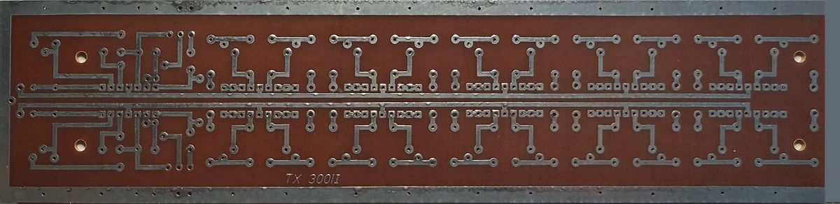 Geätzte Leiterplatte mit Leiterbahnen