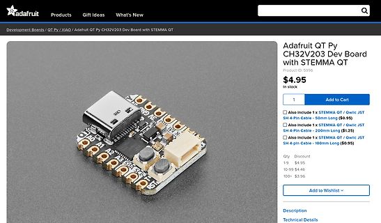 Adafruit QT Py CH32V203 Dev Board