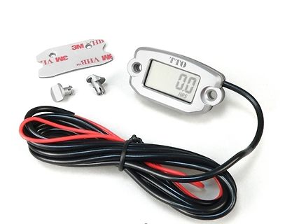 Digitaler Betriebsstundenzähler mit Kabel und Montagezubehör