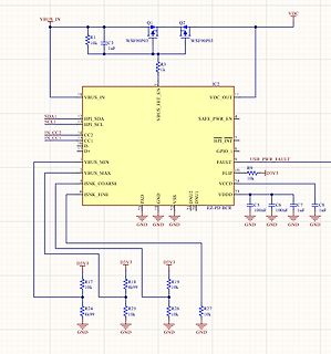 Schaltplan eines IC-basierten USB-Power-Delivery-Controllers
