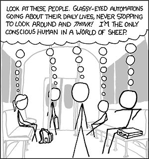 Comic-Strip über Gesellschaft und Bewusstsein