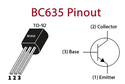 Pinout des BC635 Transistors