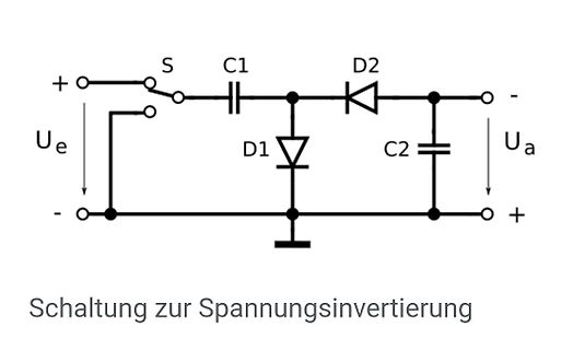 Schaltplan zur Spannungsinvertierung