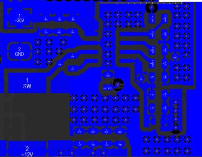 Leiterplatten-Layout einer Platine