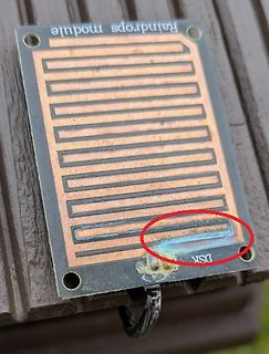 Regensensor Modul mit Kupferbahnen