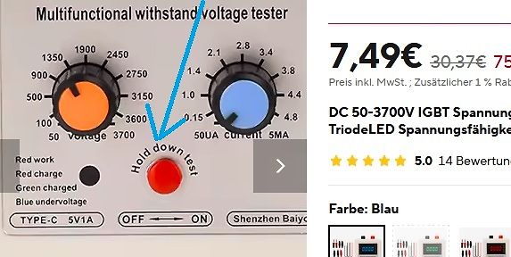 Multifunctional withstand voltage tester Gerät und Preisangabe