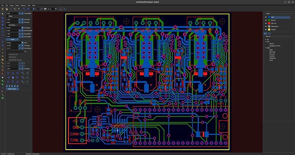 PCB-Layout einer Leiterplatte in CAD-Software