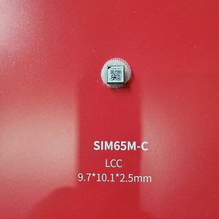 SIM65M-C LCC Modul auf rotem Hintergrund
