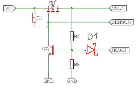 Schaltplan mit MOSFET und Bipolar-Transistor