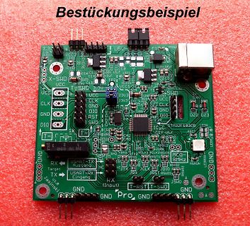Bestückungsbeispiel einer Mikrocontroller-Platine