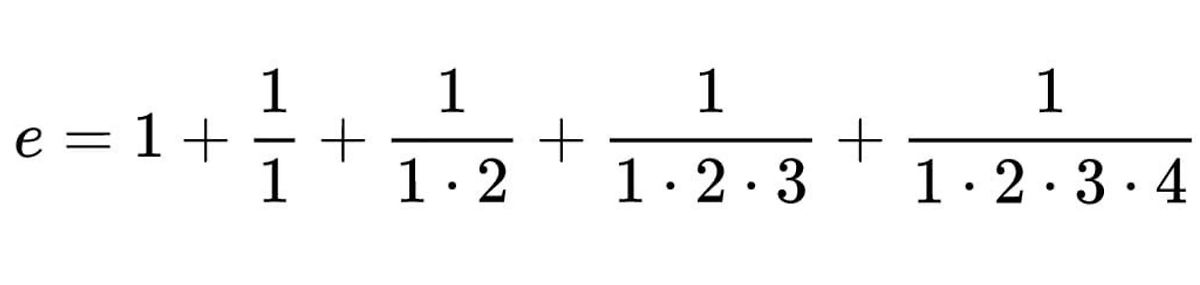 Mathematische Formel für die Eulersche Zahl e