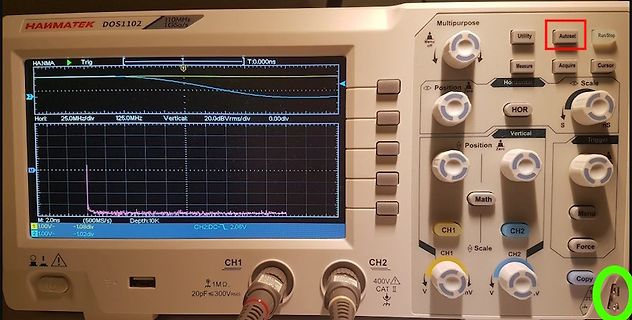 Digitaloszilloskop mit Messkurve