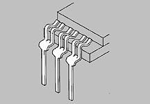 CAD-Zeichnung eines Bauteils mit Anschlüssen