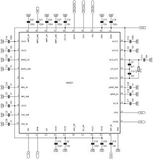Schaltplan eines MSI001 integrierten Schaltkreises