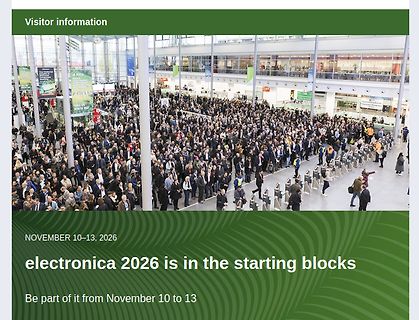 Werbebanner für die Messe electronica 2026