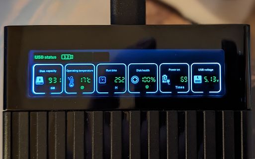 Display eines USB-Status-Monitors