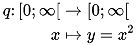 Mathematische Funktion als Text