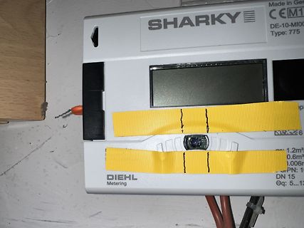 Nahaufnahme eines Sharky Diehl Metering Zählers