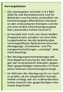 Text über EEG 2023 und erneuerbare Energien