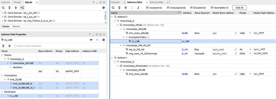 Xilinx Vivado Address Editor Fenster