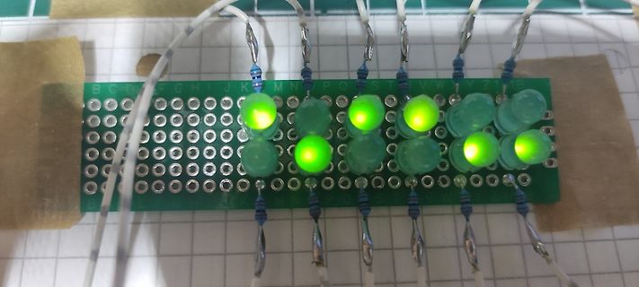 LED-Matrix auf Lochrasterplatine