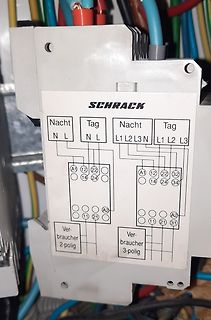 Anschlussdiagramm eines Schalters von Schrack