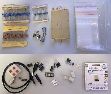 Elektronikbauteile, Modul und Bluetooth-Dongle