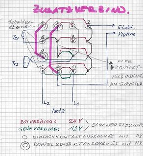 Handgezeichneter Schaltplan mit Verbindungen