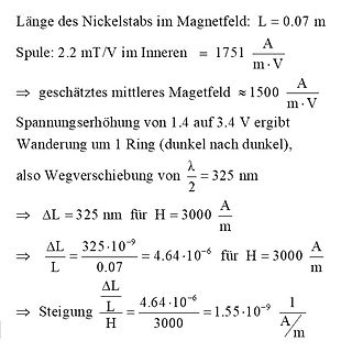 Mathematische Berechnung zur Wegverschiebung in einem Magnetfeld