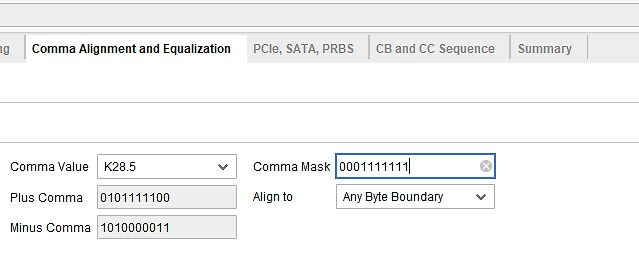 Software-Interface für Comma Alignment und Equalization