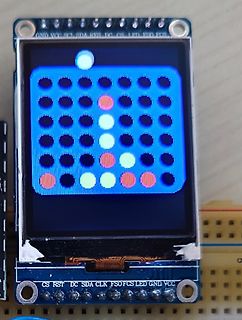 OLED Display mit Matrix-Anzeige auf Leiterplatte