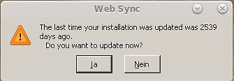 Dialogfenster zur Softwareaktualisierung