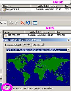 Vergleich von FAT32 und NTFS Dateisystemen