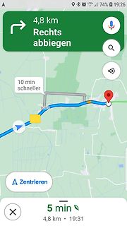 Google Maps Navigationsansicht