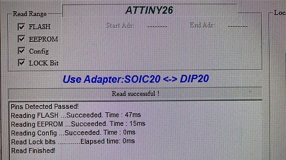 Software-Anzeige eines Mikrocontroller-Programmierers