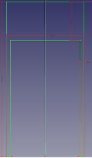 Technische Zeichnung mit Maßangaben