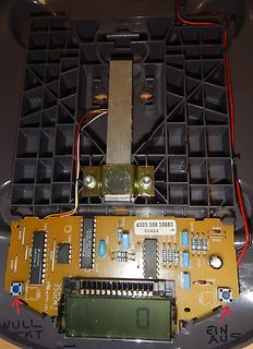 Innenansicht einer Leiterplatte mit LCD-Display