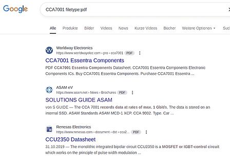 Google Suchergebnisse für CCA7001 Datasheet