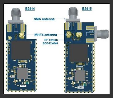 Vergleich zweier PCB-Layouts B2414 und B2415
