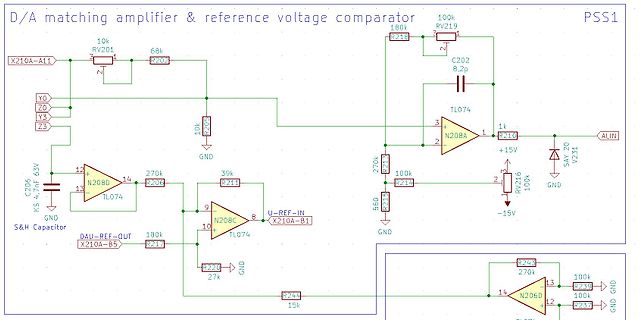 Schaltplan D/A matching amplifier & reference voltage comparator