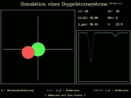 Simulation eines Doppelsternsystems mit Graph