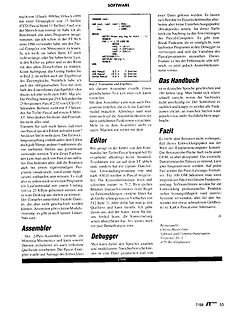 Textauszug über Software, Assembler und Debugger