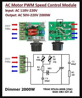 AC Motor PWM Speed Control Modul mit Schaltplan