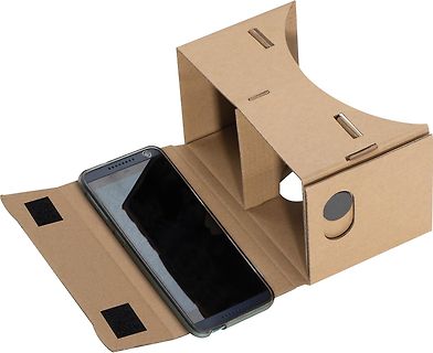Smartphone in Papp-VR-Brille