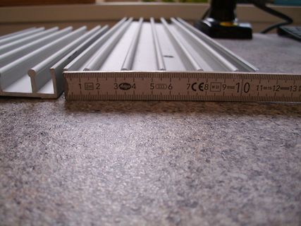 Aluminiumprofil mit Zollmaßband