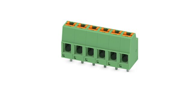 Grüner 6-poliger Schraubklemmen-Block