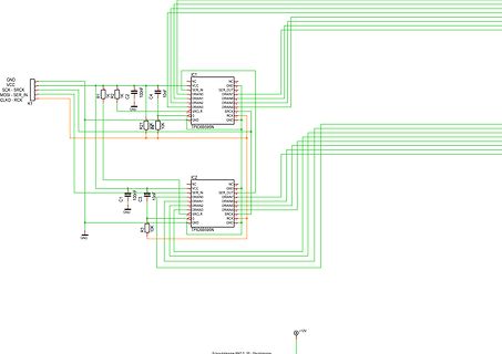 Schaltplan mit zwei TPIC68595N ICs