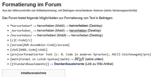 Anleitung zur Textformatierung in einem Forum