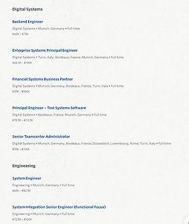 Stellenanzeigen für Software- und System-Engineering Positionen