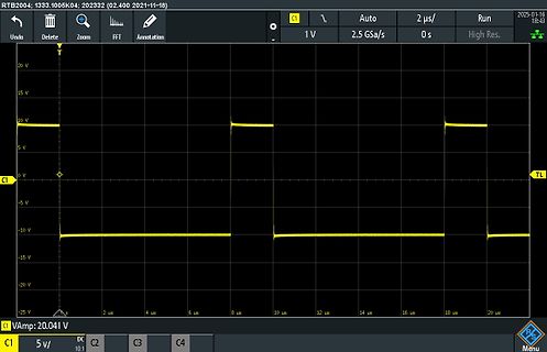 Oszilloskop-Messkurve eines digitalen Signals